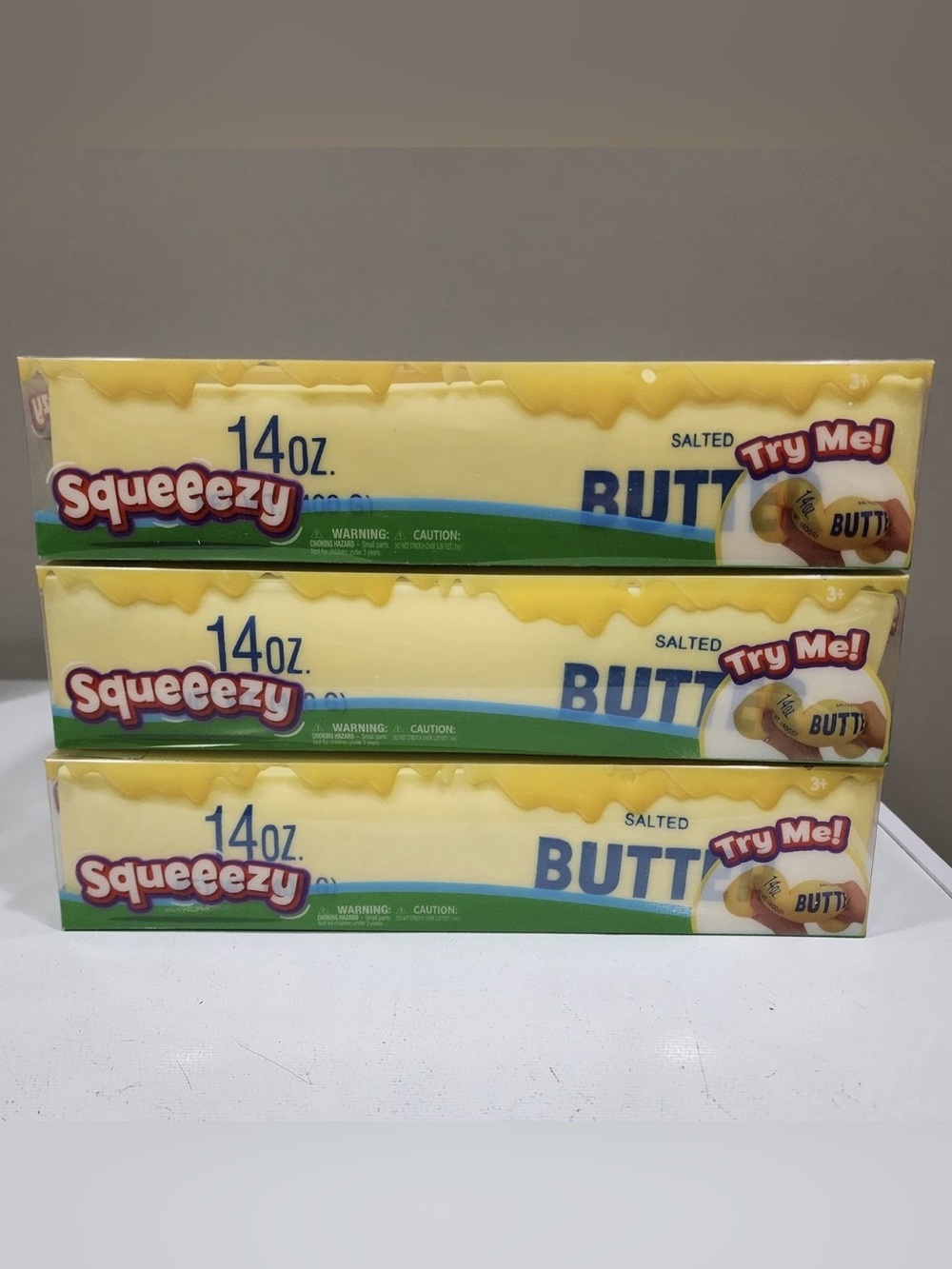 Sunny Days Squeeze Butter Squishy Stress Toy Fidget Sensory Toy 14 oz lot of 3